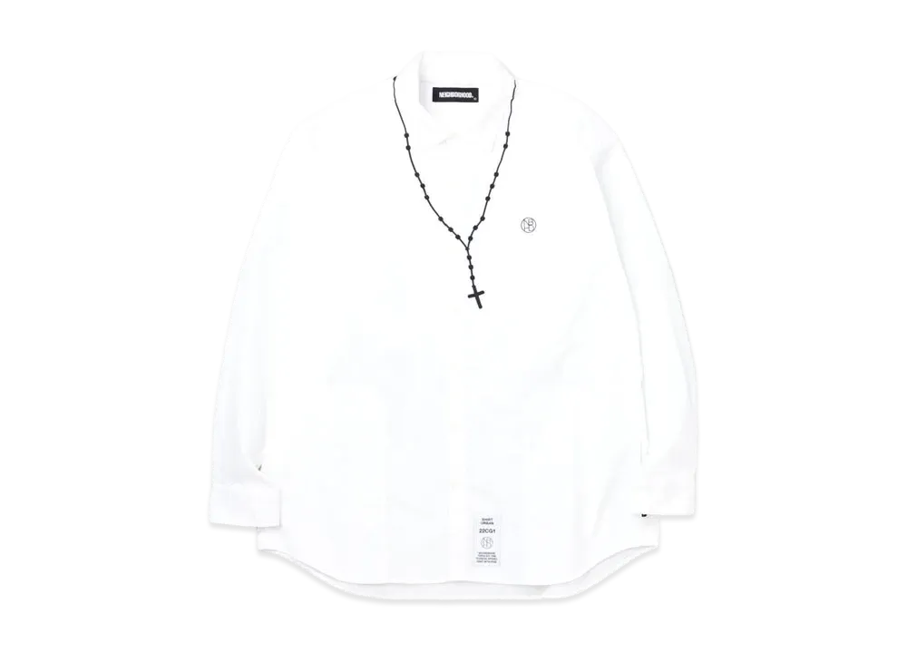 NEIGHBORHOOD EMB CROSS / C-SHIRT . LS "White"