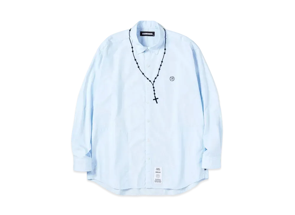 NEIGHBORHOOD EMB CROSS / C-SHIRT . LS "Saxe"