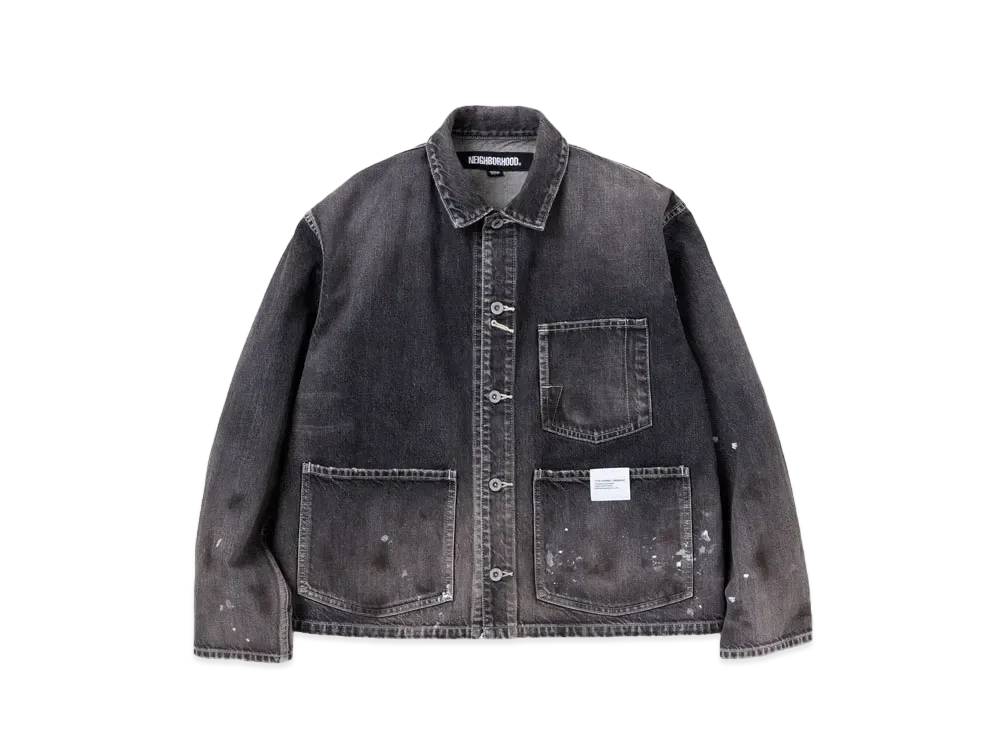 NEIGHBORHOOD Washed Short Coverall Jacket "Black"