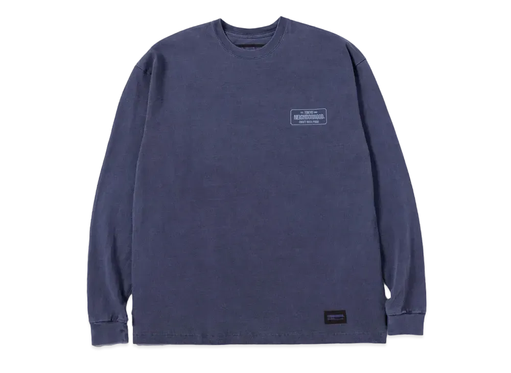 NEIGHBORHOOD Pigment Dyed Crewneck LS "Navy"