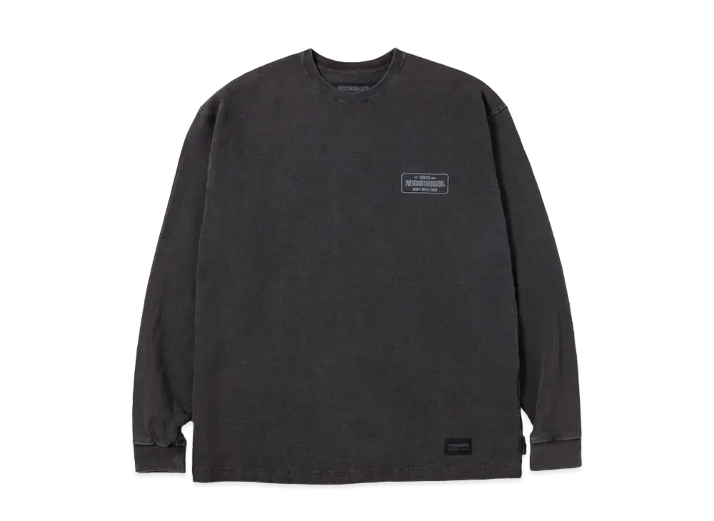 NEIGHBORHOOD Pigment Dyed Crewneck LS "Black"