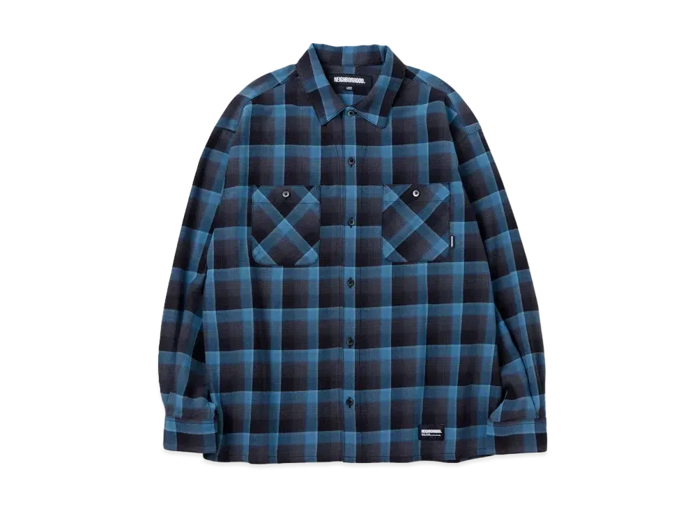 NEIGHBORHOOD Half Hombre Check Shirt LS "Blue"
