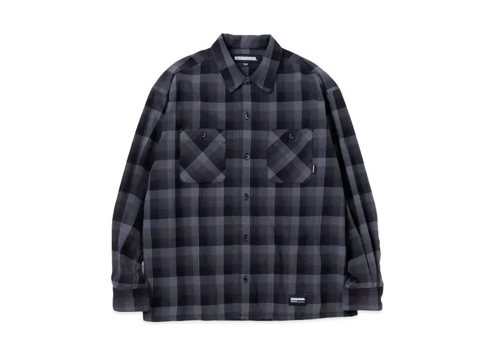 NEIGHBORHOOD Half Hombre Check Shirt LS "Gray"