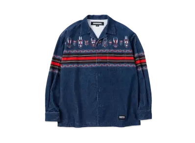 NEIGHBORHOOD Mask Print Shirt LS "Navy"