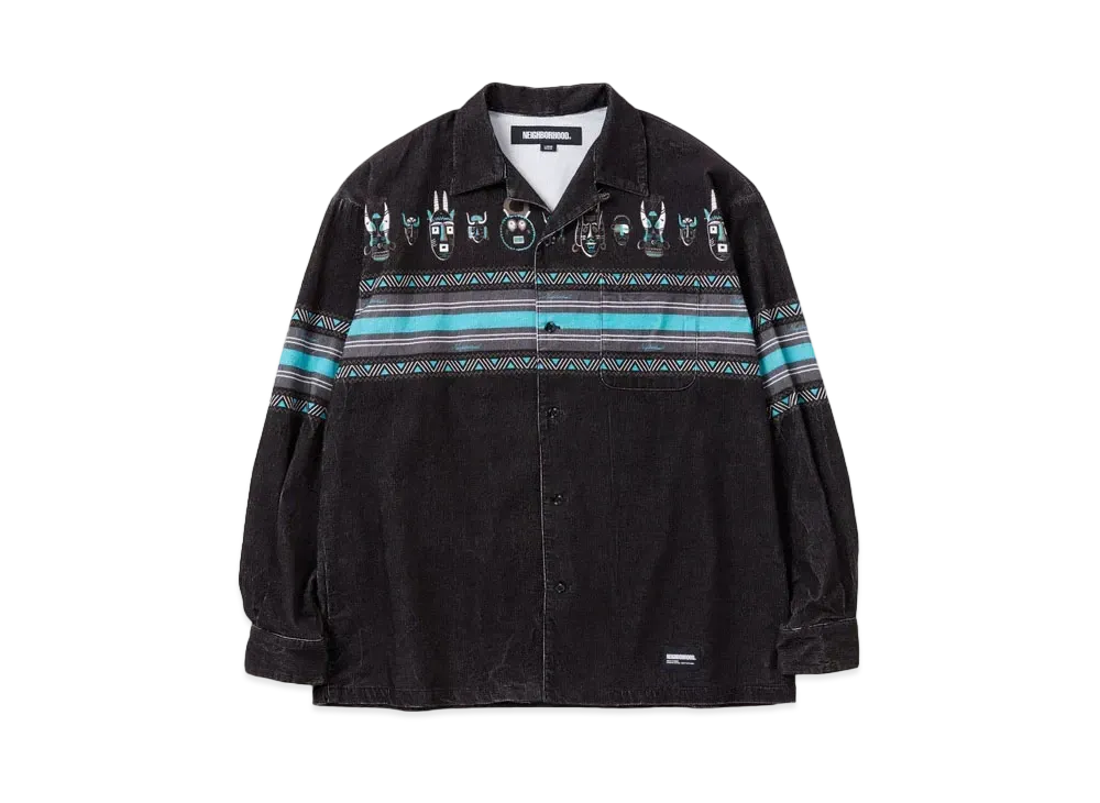NEIGHBORHOOD Mask Print Shirt LS "Black"