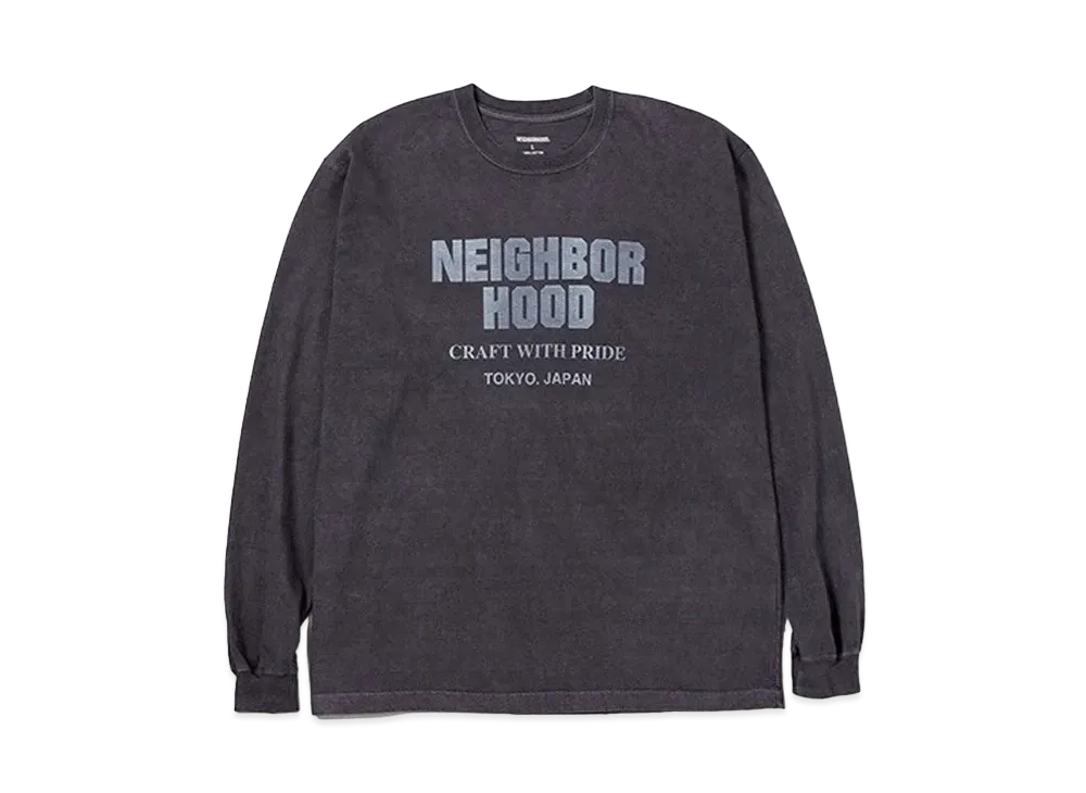 NEIGHBORHOOD for ISETAN NH 232 SPOT . TEE LS-1 "Charcoal"