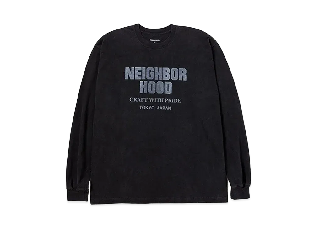 NEIGHBORHOOD for ISETAN NH 232 SPOT . TEE LS-1 "Black"