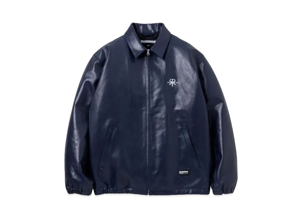 NEIGHBORHOOD Leather Zip Work Jacket 