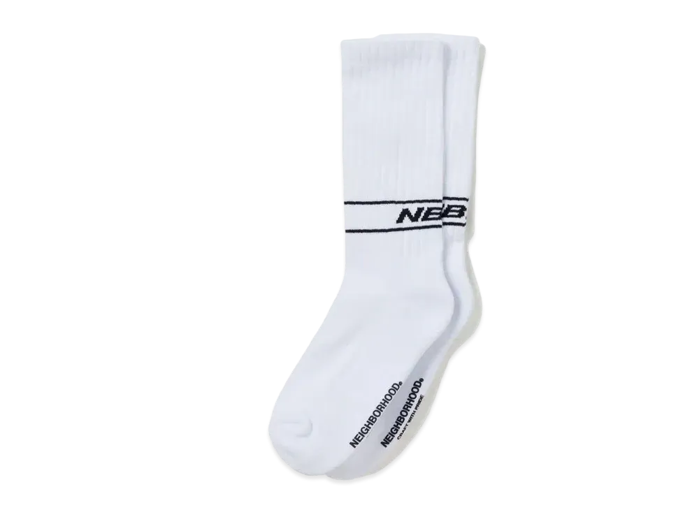 NEIGHBORHOOD NBHD Logo Socks "White"