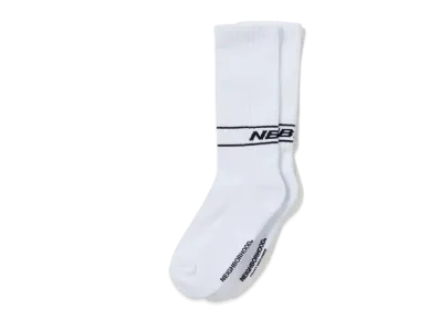 NEIGHBORHOOD NBHD Logo Socks "White"