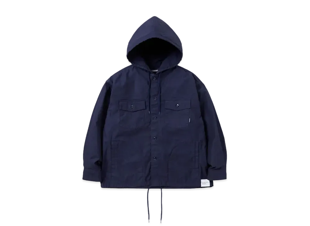 NEIGHBORHOOD Hooded Shirt LS "Navy"