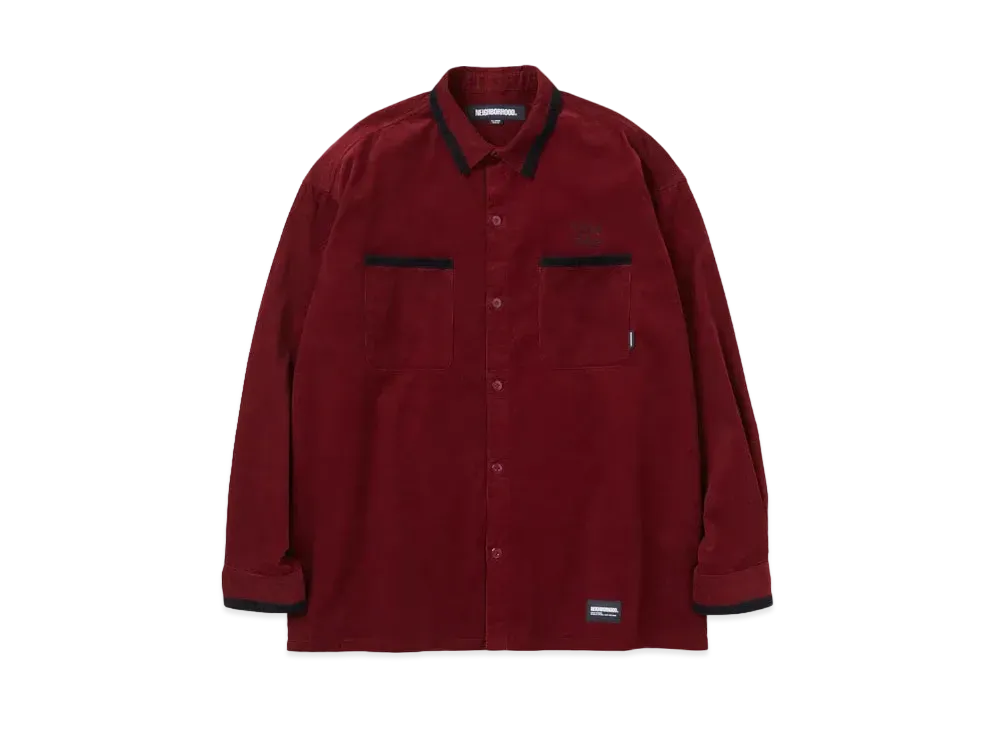 NEIGHBORHOOD Corduroy Shirt LS "Burgundy"