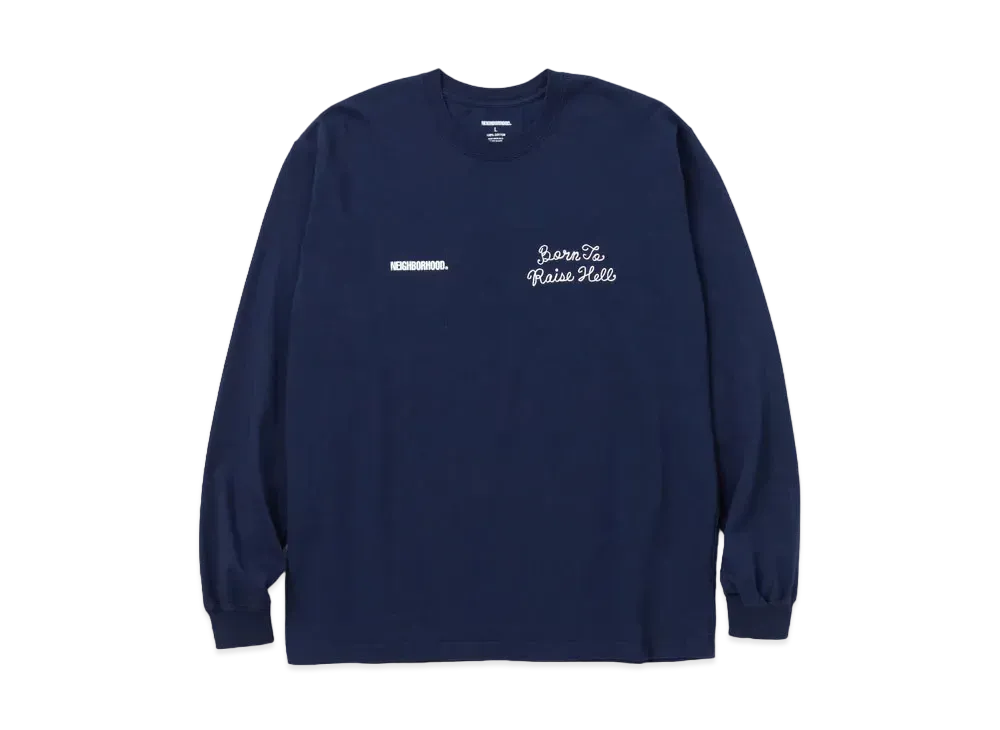 NEIGHBORHOOD NH . Tee LS-9 "Navy"