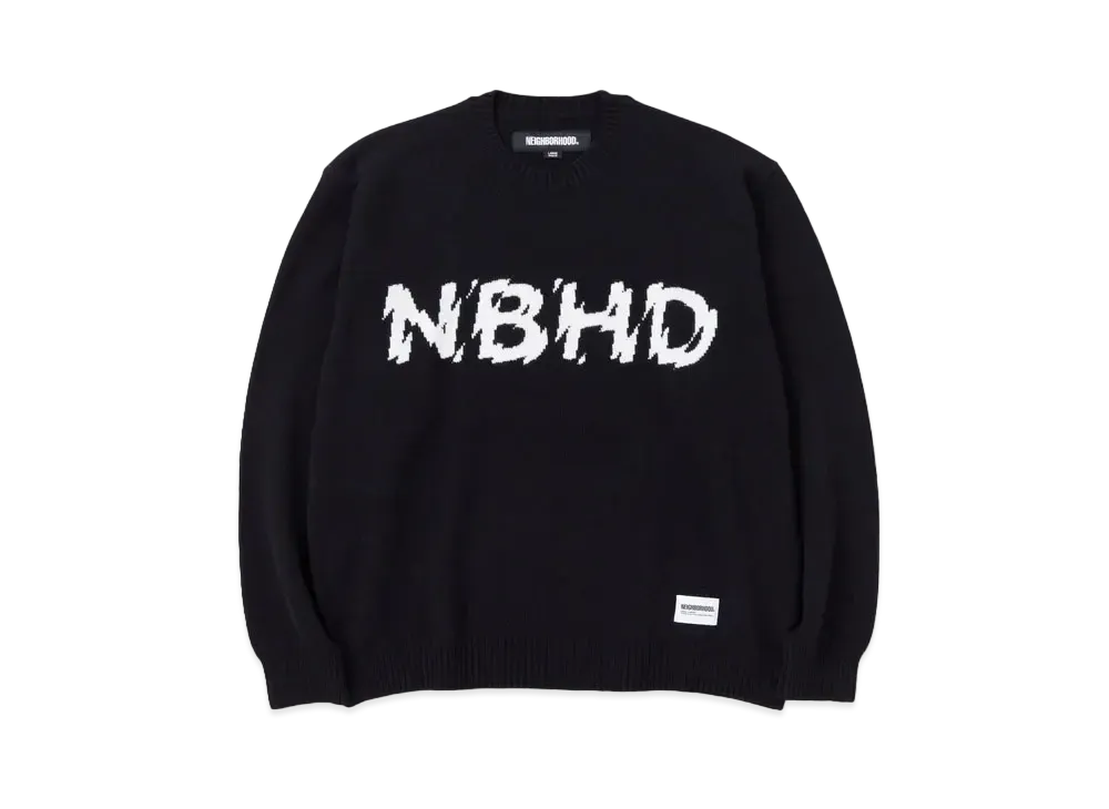 NEIGHBORHOOD Intarsia Sweater "Black"