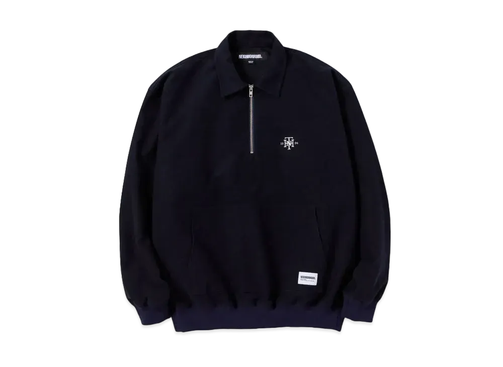 NEIGHBORHOOD Half Zip Pullover Shirt LS "Navy"