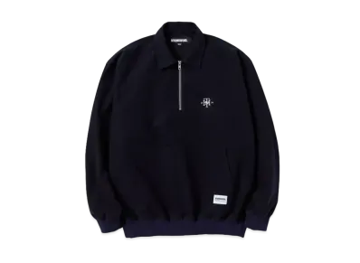 NEIGHBORHOOD Half Zip Pullover Shirt LS "Navy"