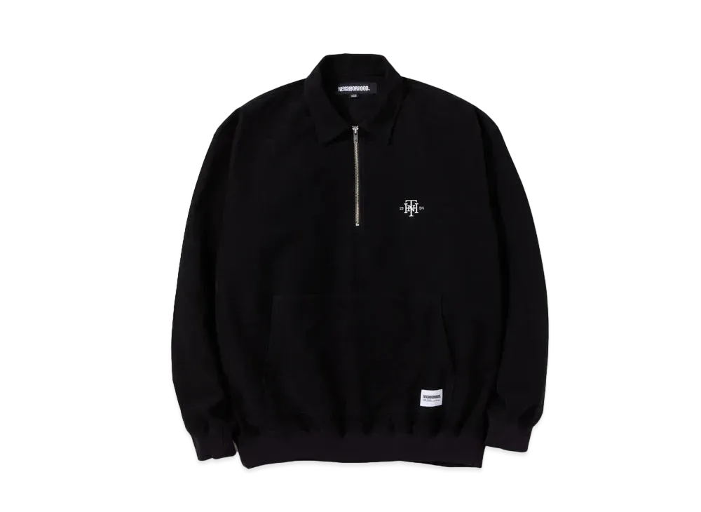 NEIGHBORHOOD Half Zip Pullover Shirt LS "Black"