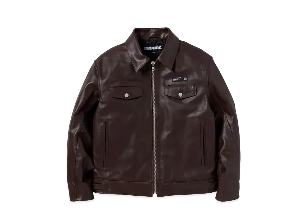 NEIGHBORHOOD Single Leather Jacket "Brown"