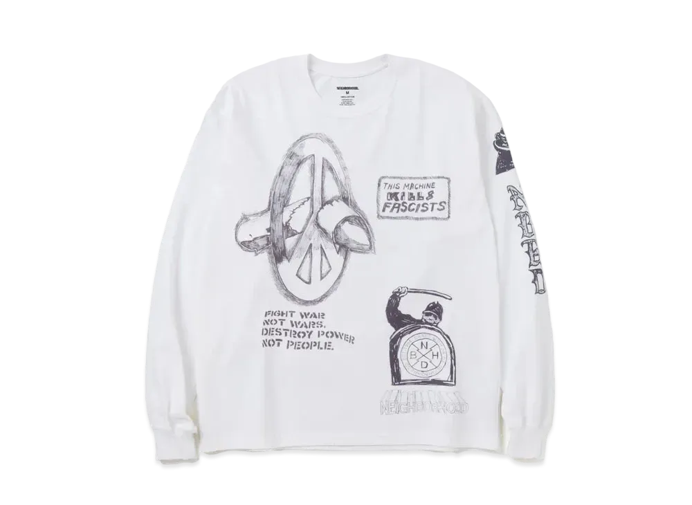 NEIGHBORHOOD NH . Tee LS-18 "White"