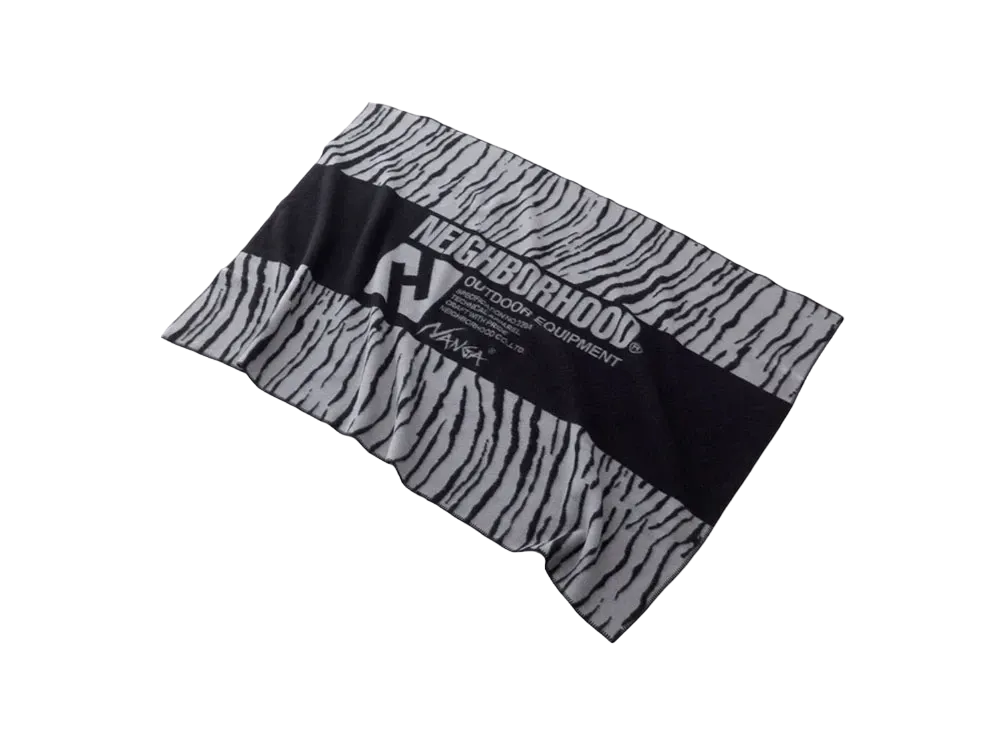NEIGHBORHOOD x NANGA Tiger Pattern Wool Blanket "Gray"