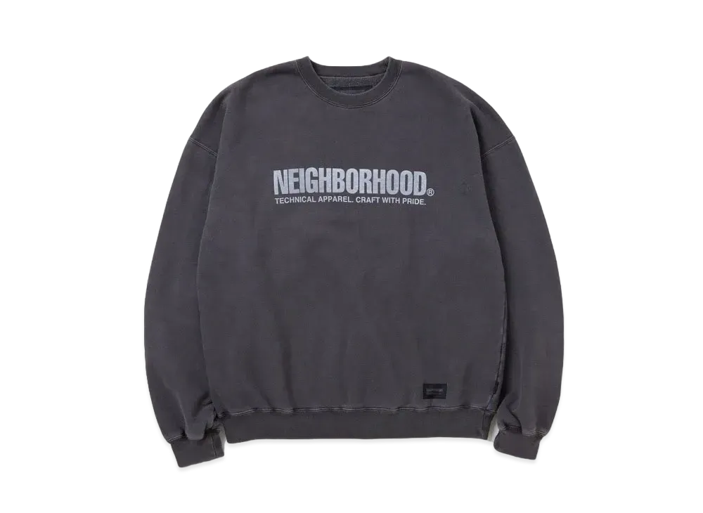 NEIGHBORHOOD Pigment Dyed Sweatshirt LS "Black"