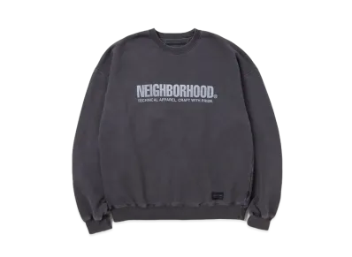 NEIGHBORHOOD Pigment Dyed Sweatshirt LS "Black"