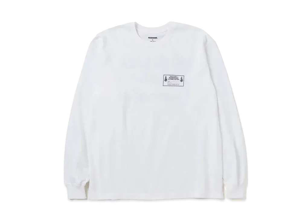 NEIGHBORHOOD NH . Tee LS-6 "White"