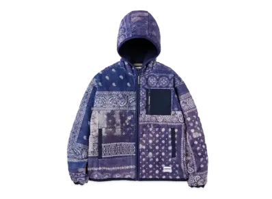 NEIGHBORHOOD Bandana Pattern Fleece Jacket "Navy"