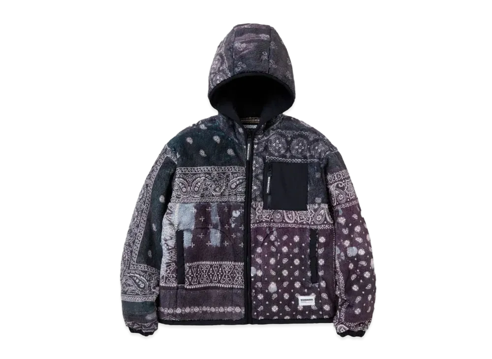 NEIGHBORHOOD Bandana Pattern Fleece Jacket "Black"