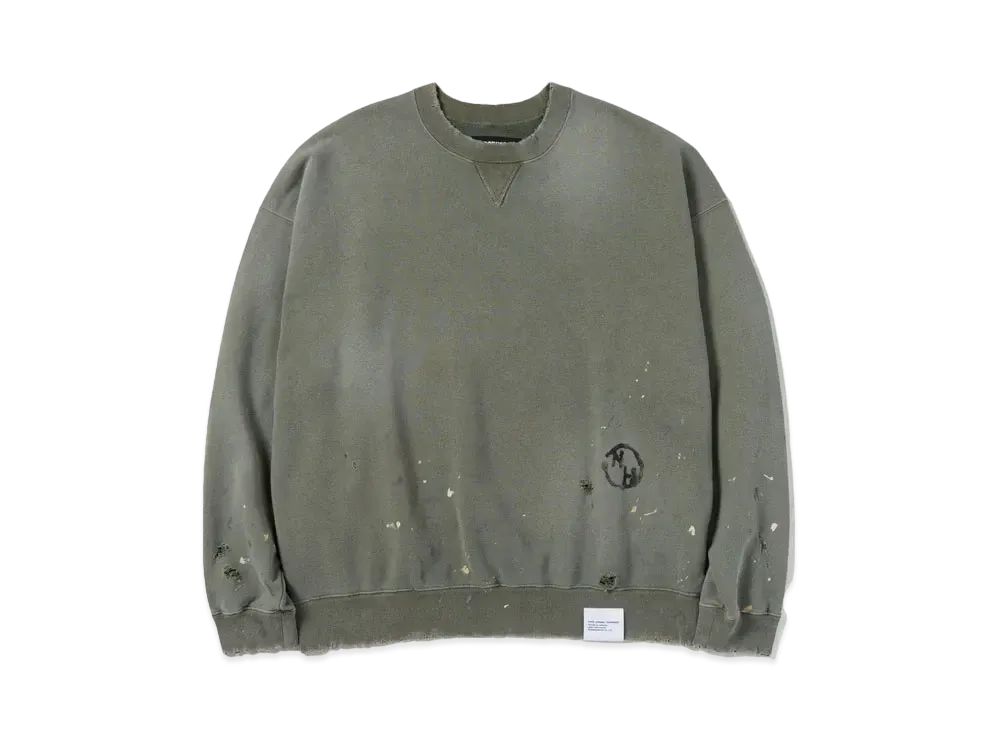 NEIGHBORHOOD Damage Sweatshirt LS "Olive Drab"