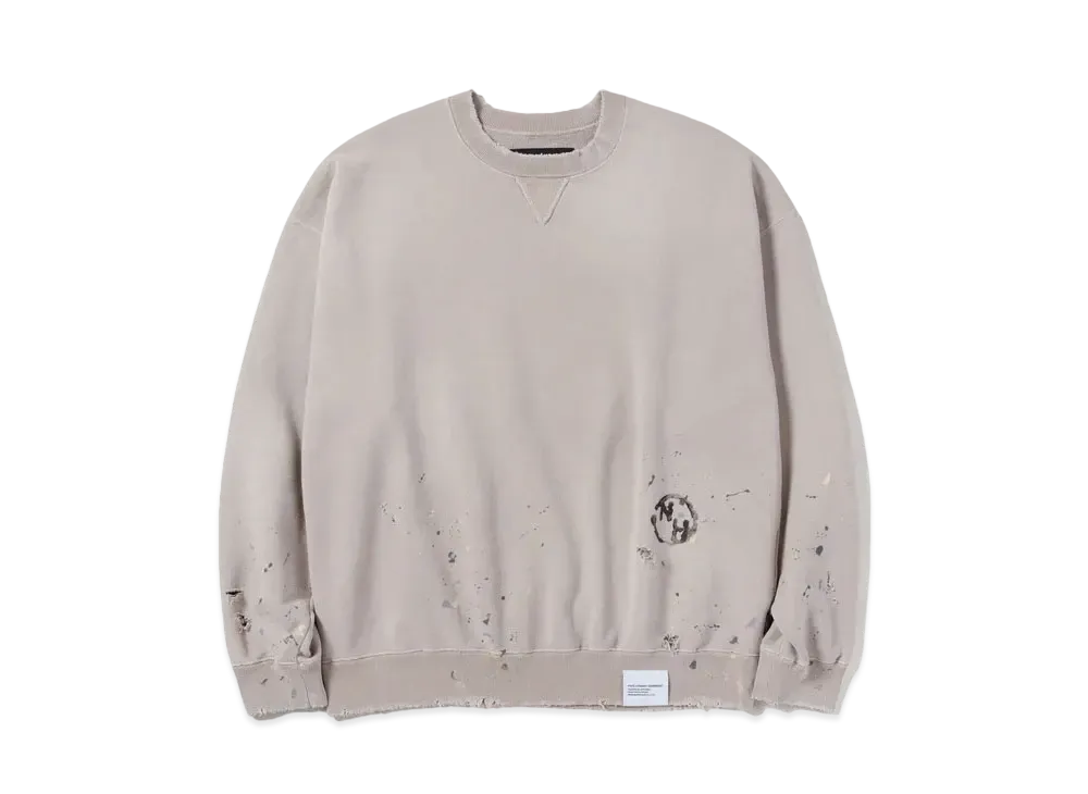 NEIGHBORHOOD Damage Sweatshirt LS "Greige"