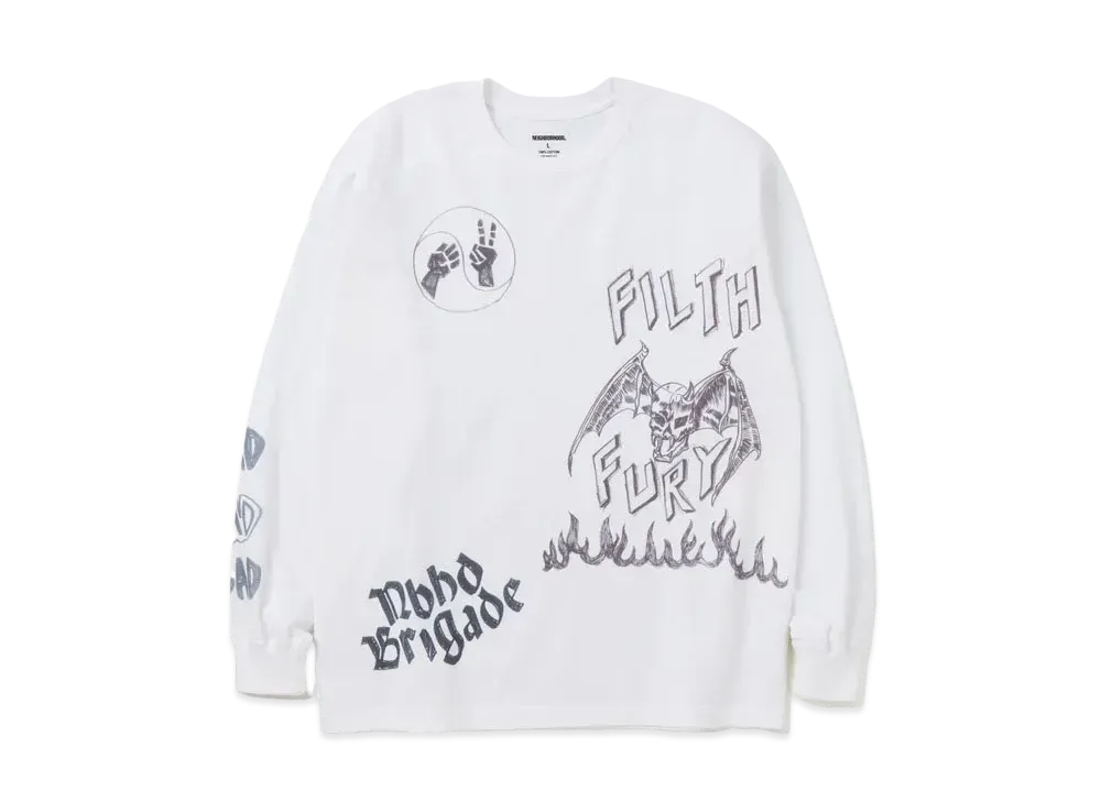 NEIGHBORHOOD NH . Tee LS-17 "White"