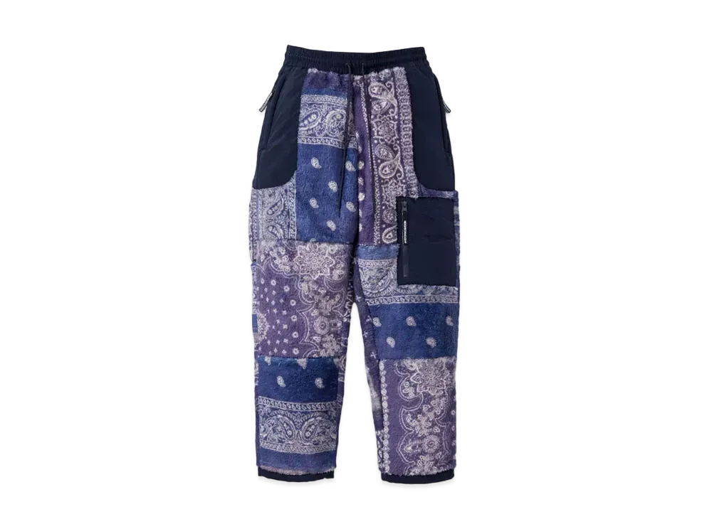 NEIGHBORHOOD Bandana Pattern Fleece Pants "Navy"
