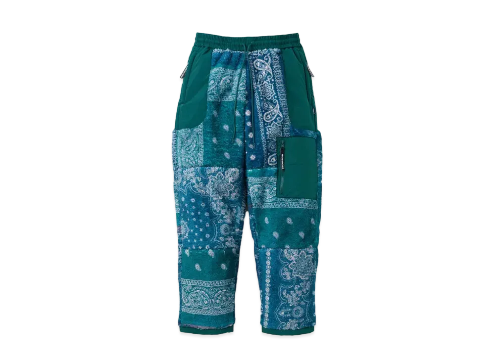 NEIGHBORHOOD Bandana Pattern Fleece Pants "Green"