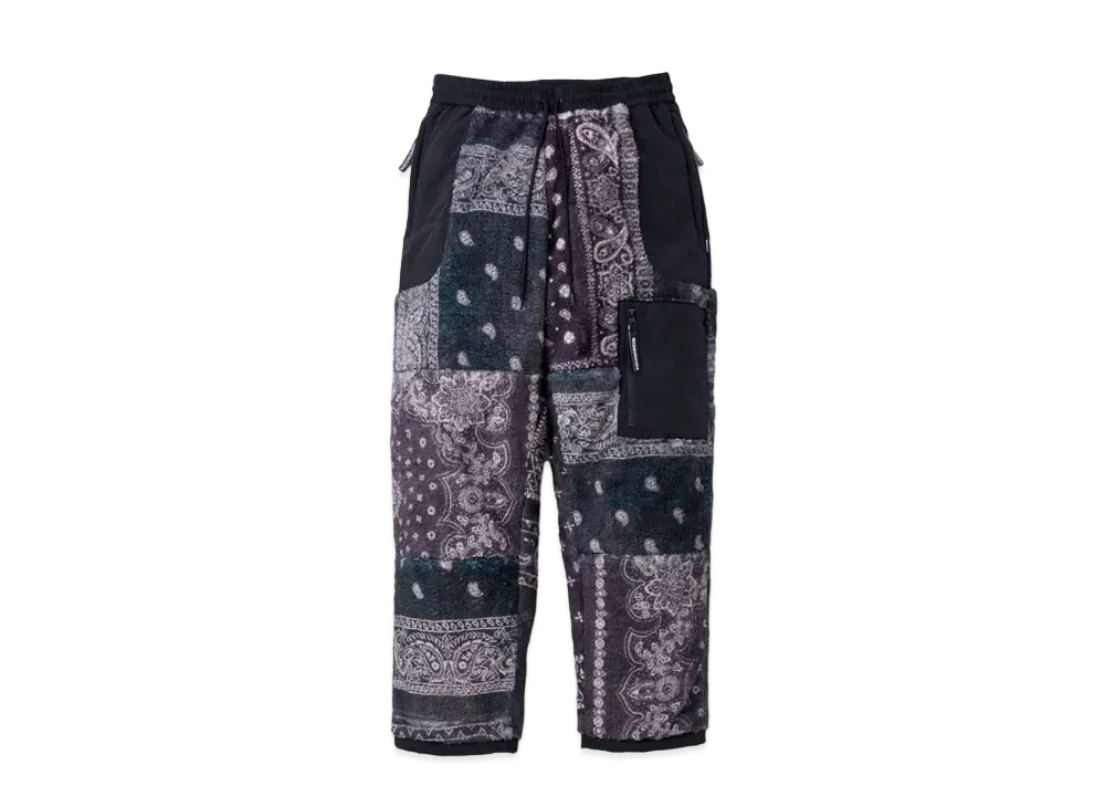 NEIGHBORHOOD Bandana Pattern Fleece Pants "Black"
