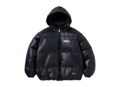 NEIGHBORHOOD x Schott Leather Hooded Jacket "Black"