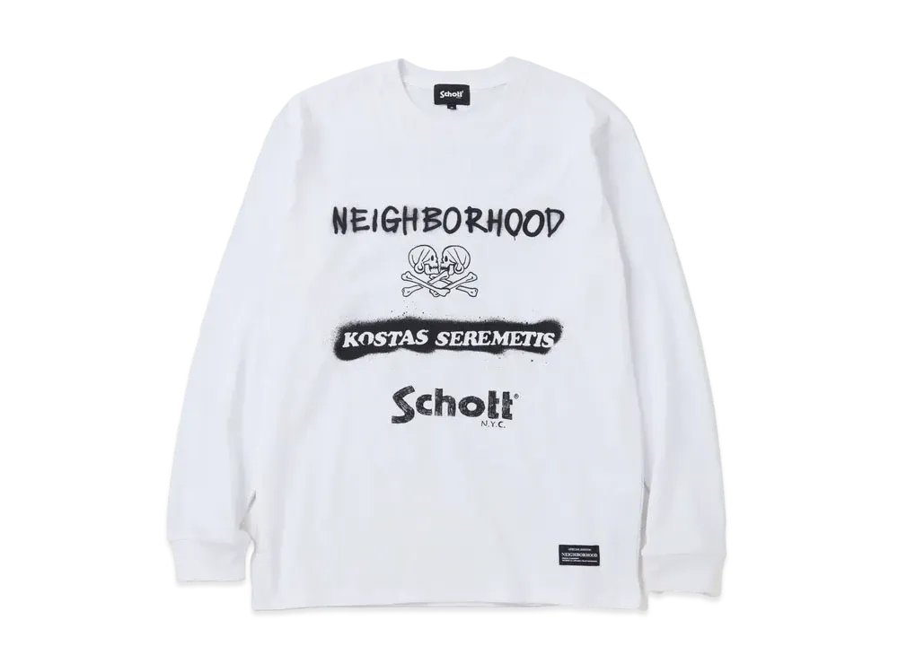 NEIGHBORHOOD x Schott x Kostas Tee LS "White"