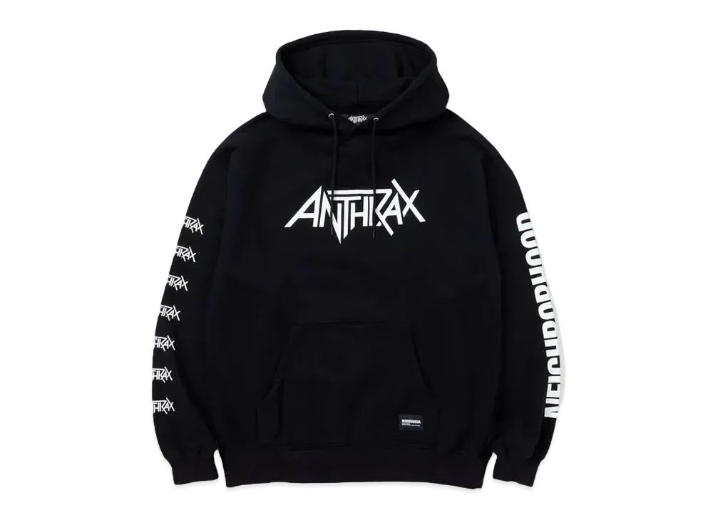 ネイバーフッド x アンスラックス スウェットパーカ LS-2 "ブラック"