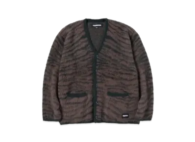 NEIGHBORHOOD Tiger Pattern Mohair Cardigan "Green"