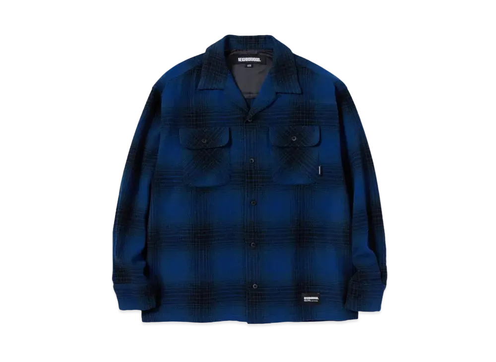 NEIGHBORHOOD Wool Hombre Check Shirt LS "Blue"