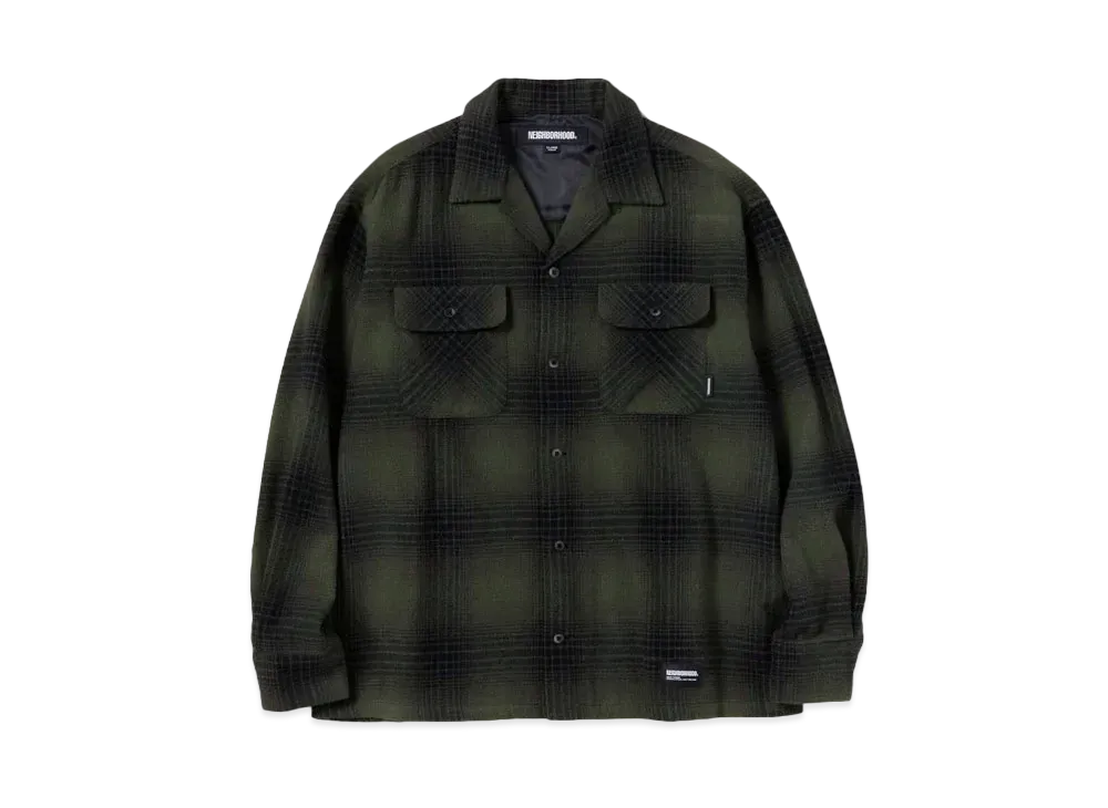 NEIGHBORHOOD Wool Hombre Check Shirt LS "Green"