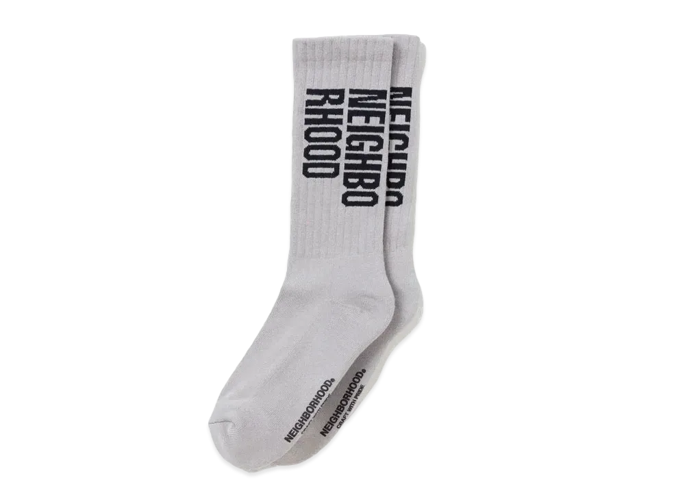 NEIGHBORHOOD ID Logo Socks "Gray"