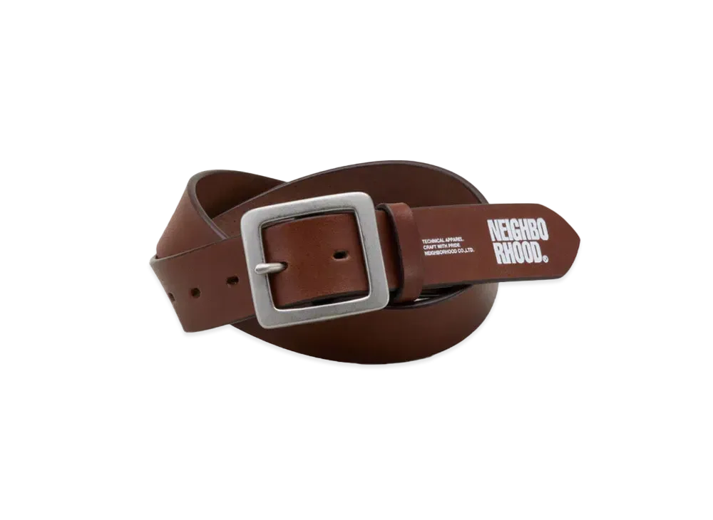 NEIGHBORHOOD Leather Wide Belt "Brown"