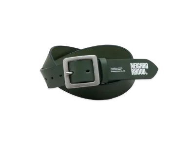 NEIGHBORHOOD Leather Wide Belt "Green"