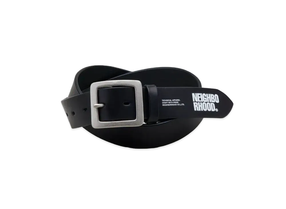 NEIGHBORHOOD Leather Wide Belt "Black"