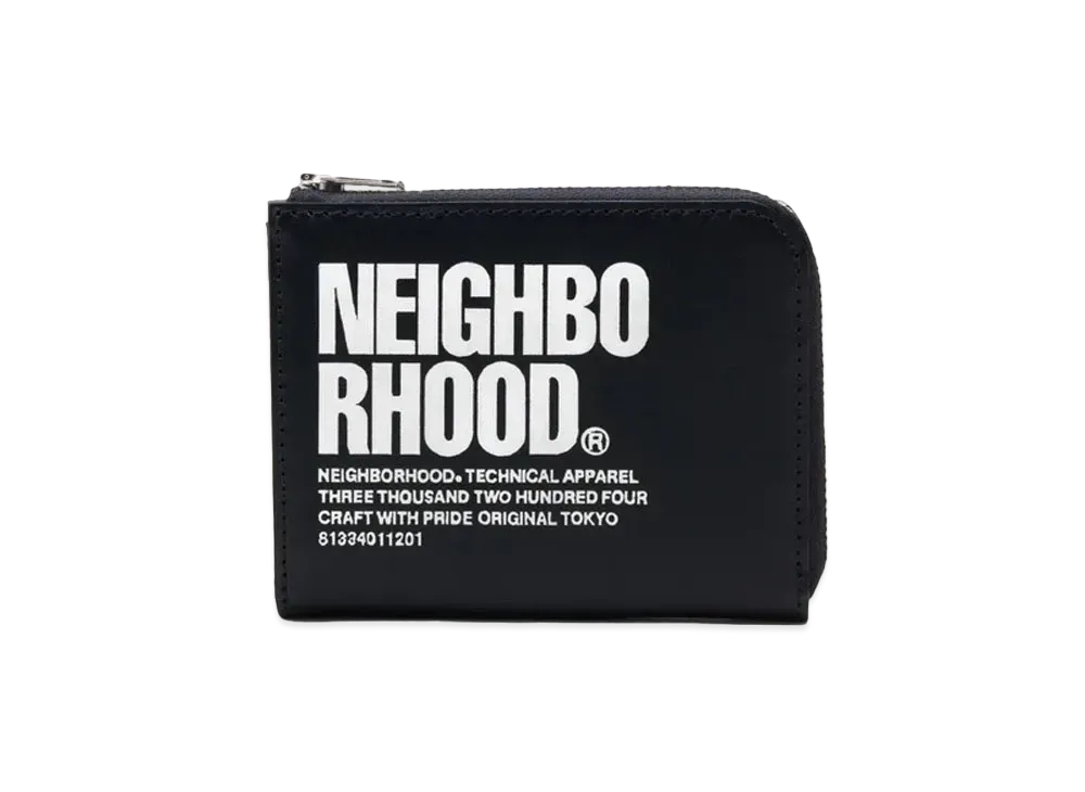 NEIGHBORHOOD ID L-Shaped Fastener Wallet "Black"