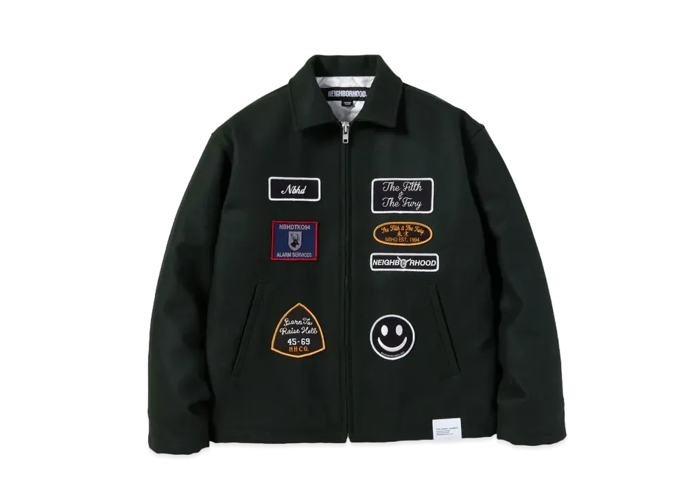 NEIGHBORHOOD Melton Zip Up Jacket "Green"