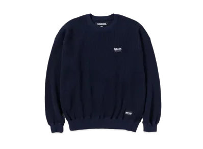 NEIGHBORHOOD Waffle Fabric Crewneck LS "Navy"