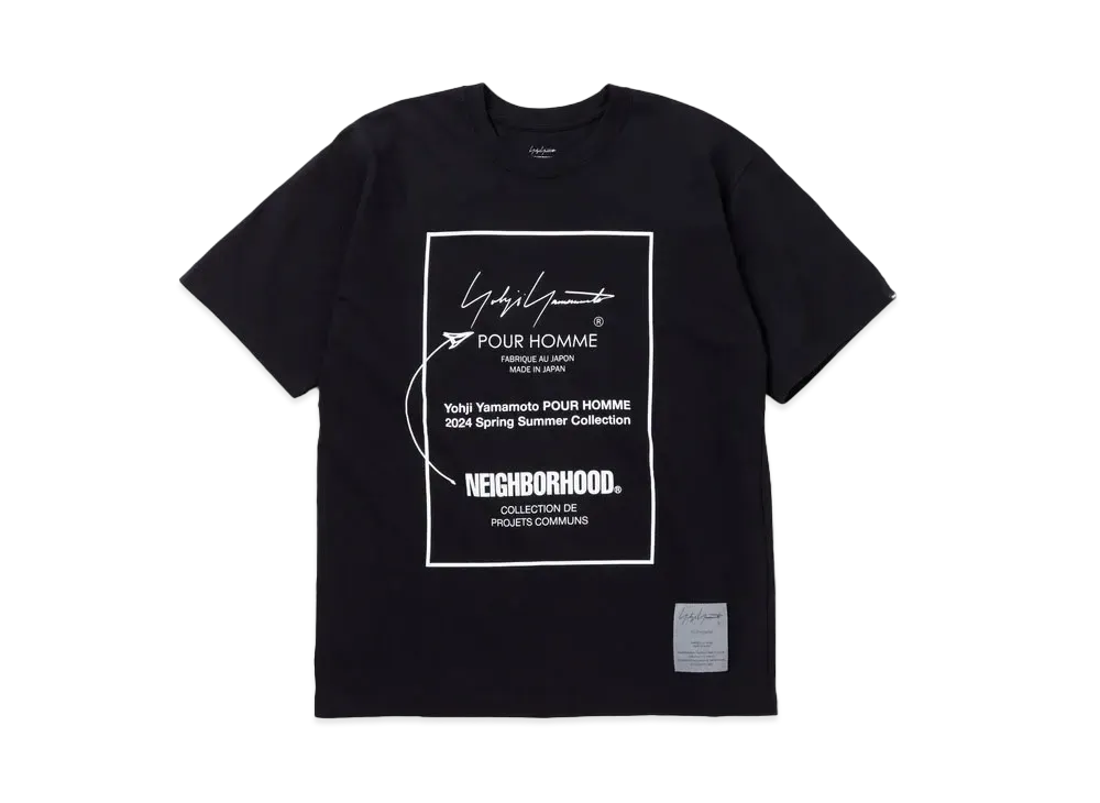 NEIGHBORHOOD x YOHJI YAMAMOTO Tee SS-1 "Black"