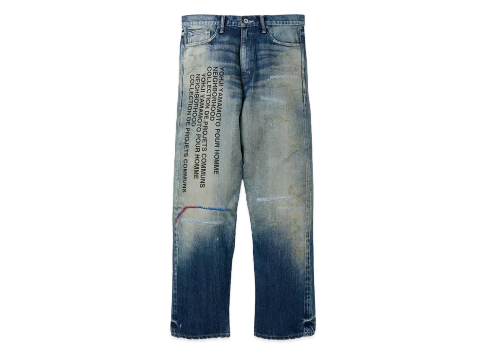 NEIGHBORHOOD x YOHJI YAMAMOTO Savage Denim DP Basic Pants "Indigo"